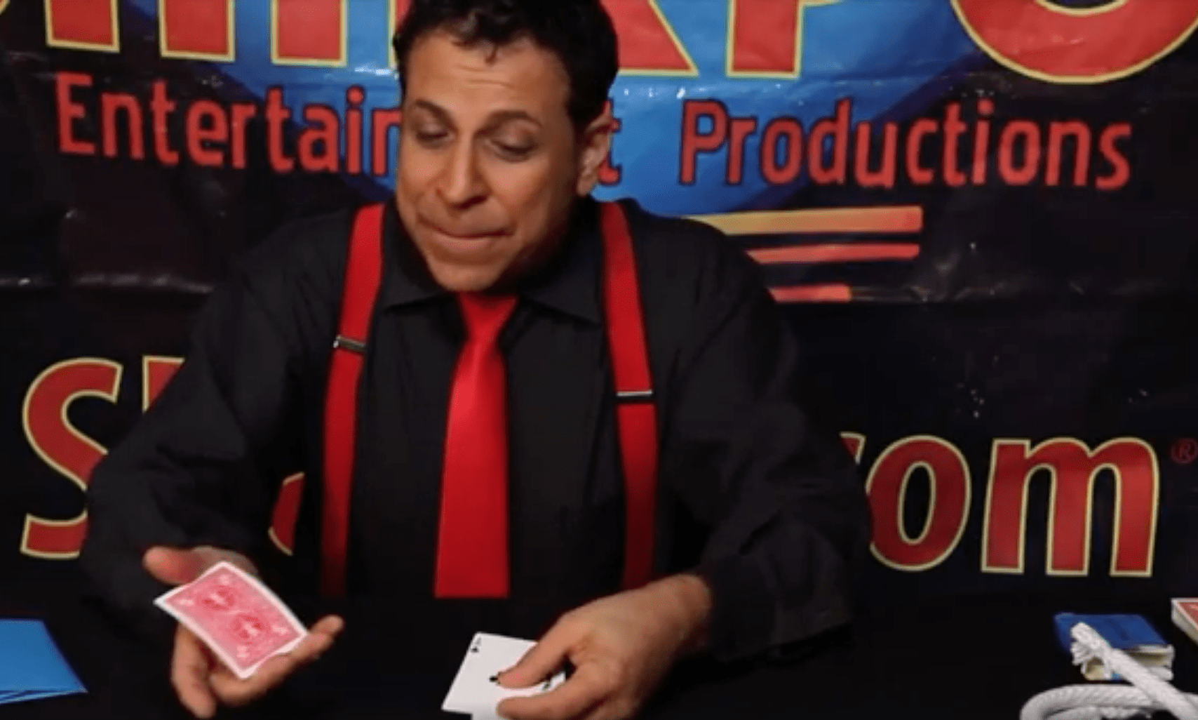 Sharpo displays the cards before landing the kicker in a fantastic magic routine.