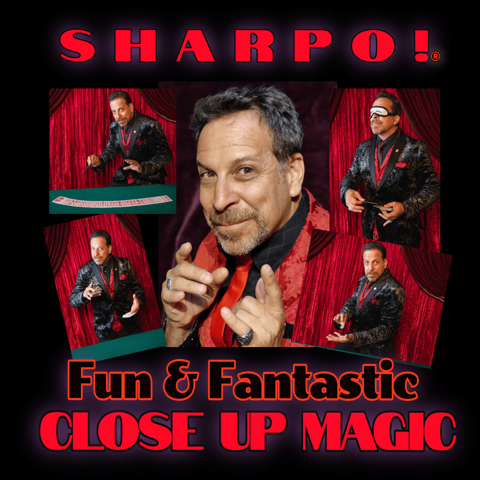 Sharpo in the close up gallery at the world famous Magic Castle in Hollywood. 