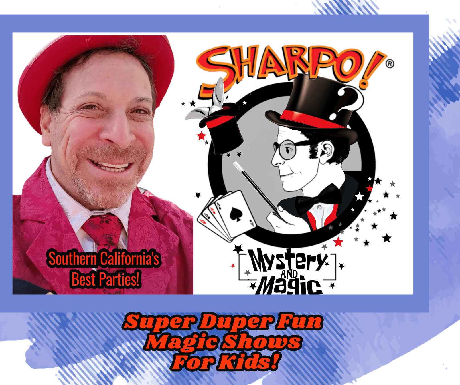 Sharpo Magic for Kids parties!  Partymagic dot fun!  Southern California's best parties!