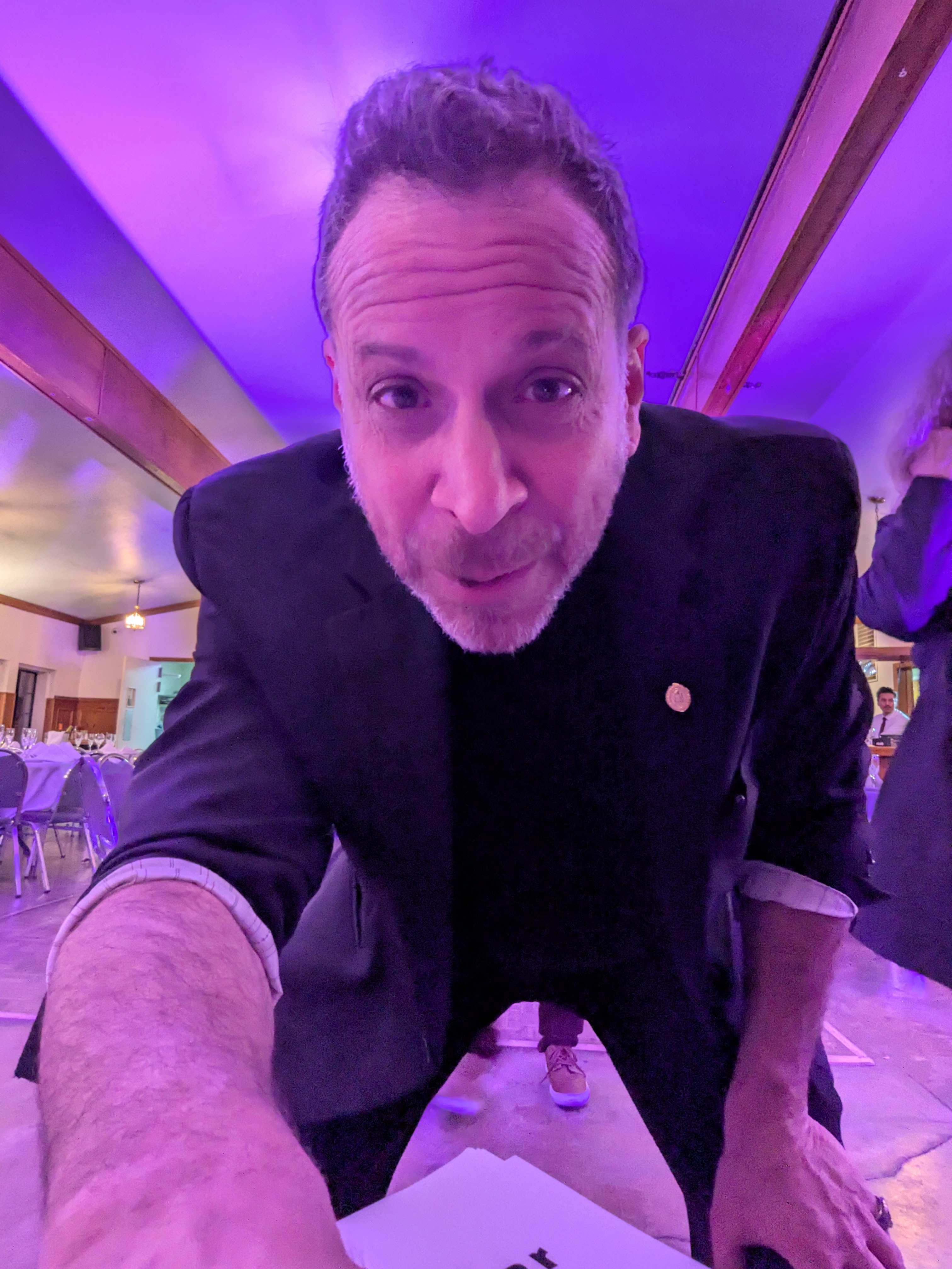 Sharpo the Magician and Mystery Detective at a Murder Mystery Dinner Show for fabulous LeChene, Santa Clarita.